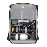 Vanguard VEO Lite B30L Camera & Everyday Backpack (Navy) – Fits Full-Frame Camera with 70–200mm Attached + 4 Lenses, 16