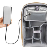 Vanguard VEO Metro Beige 30L Camera & Everyday Backpack – Fits 70–200mm Attached, 17