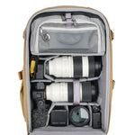 Vanguard VEO Metro Beige 30L Camera & Everyday Backpack – Fits 70–200mm Attached, 17