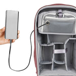 Vanguard VEO Metro 30L Camera & Everyday Backpack (Magenta) – Fits 70–200mm Attached, 17